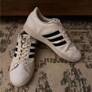 Adidas Classic White and Black Shoes